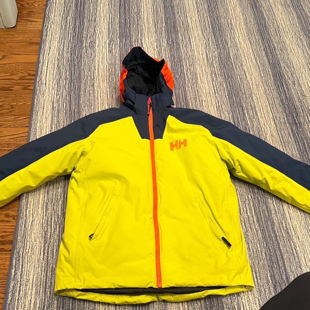 Helly Hansen Kids Bright Yellow and Navy Winter Coat/ Ski Coat